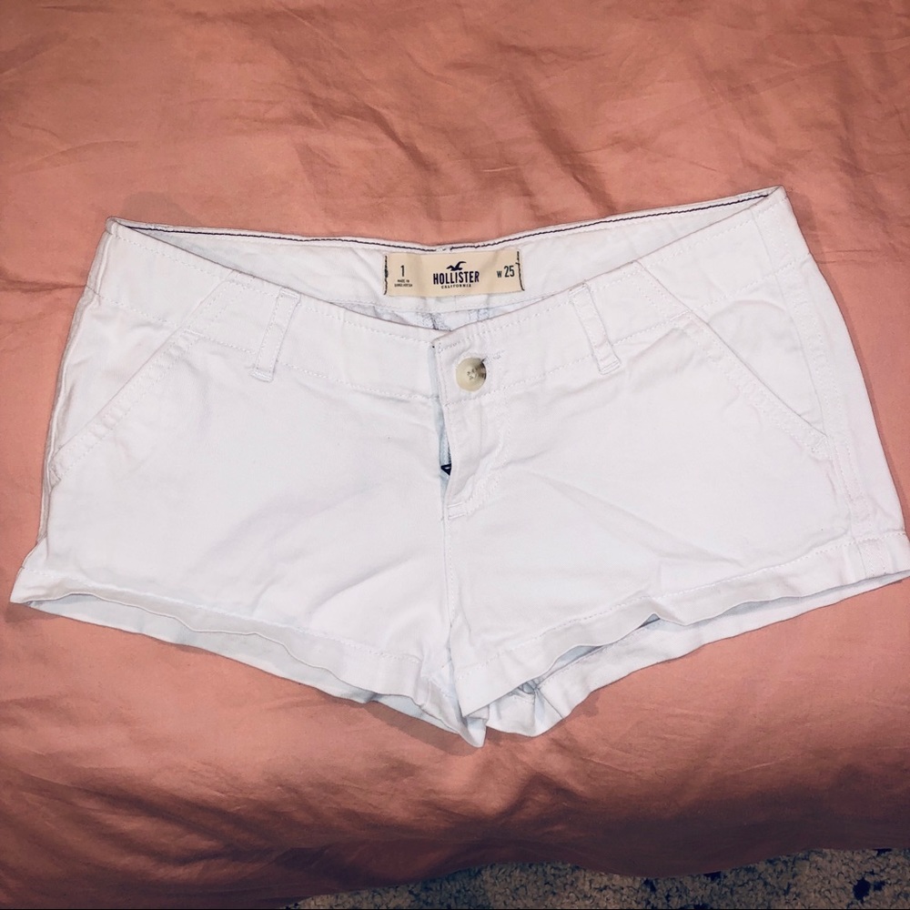 Hollister white low-rise shorts